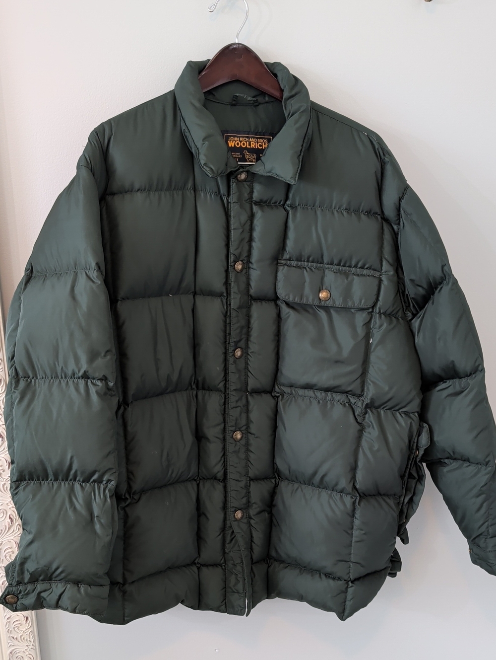 Woolrich Packable Forest Green Quilted Duck Down Puffer Jacket